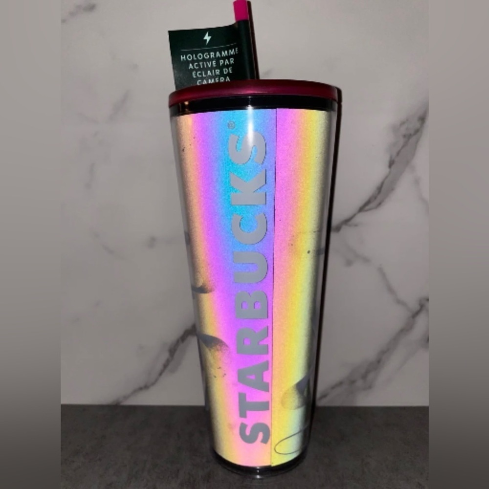 Starbucks Halloween camera flash activated holographic tumbler. - Picture 5 of 11